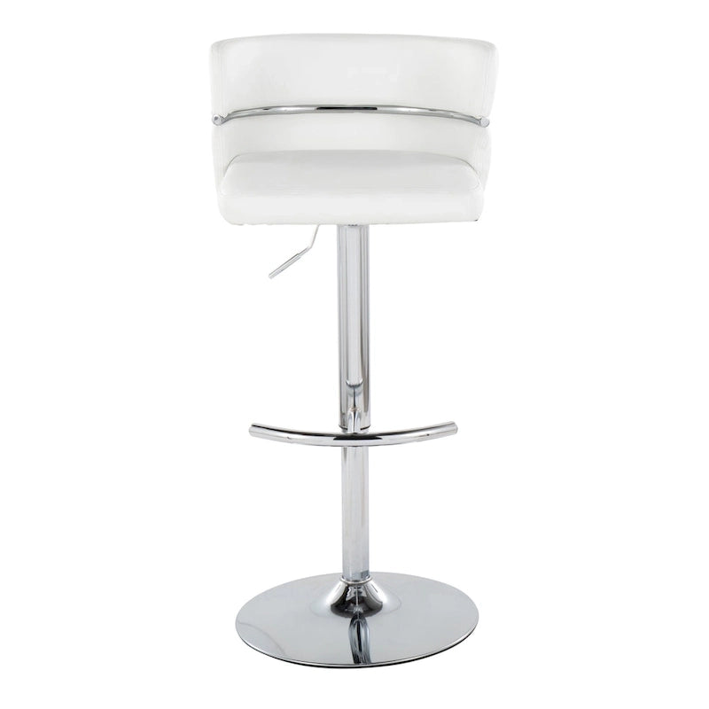 Silver Orchid Lena Adjustable Bar Stool with Rounded T Footrest (Set of 2) 24