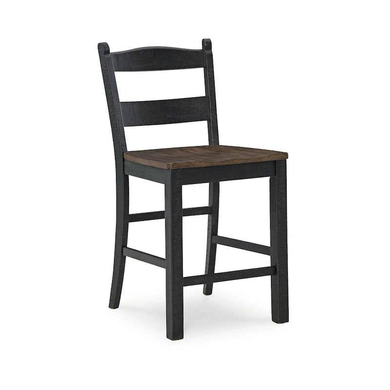 Signature Design by Ashley Valebeck Black/Brown Counter Height Barstool - 20W x 22D x 39H 3