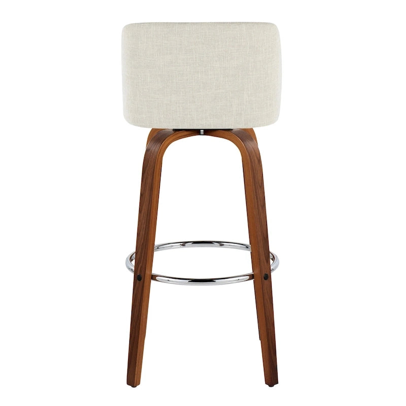 Carson Carrington Vallberga 30 Fixed-Height Bar Stool with Walnut Wood Base (Set of 2) 24