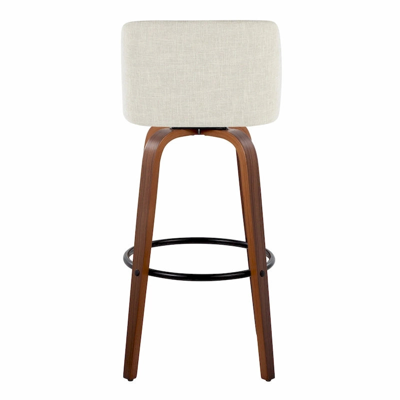 Carson Carrington Vallberga 30 Fixed-Height Bar Stool with Walnut Wood Base (Set of 2) 28