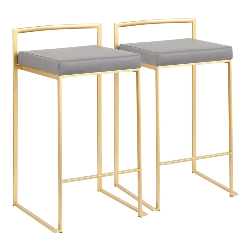 Silver Orchid Forrest Gold Stackable Bar Stools (Set of 2) 39
