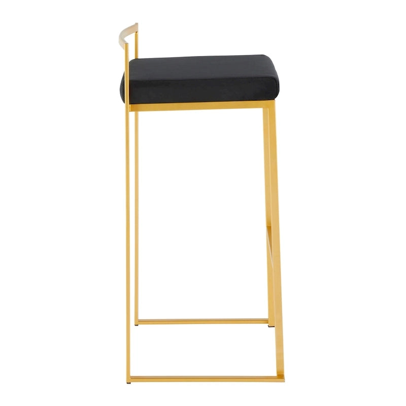 Silver Orchid Forrest Gold Stackable Bar Stools (Set of 2) 14