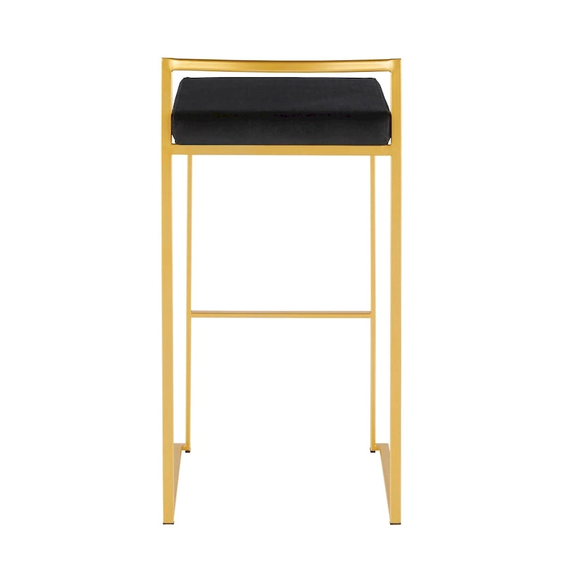 Silver Orchid Forrest Gold Stackable Bar Stools (Set of 2) 15