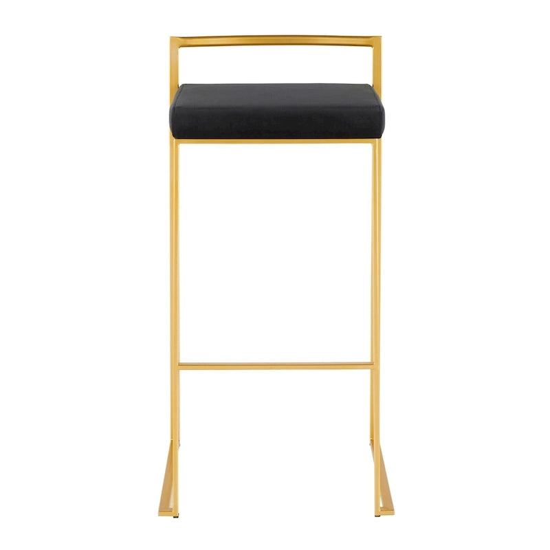 Silver Orchid Forrest Gold Stackable Bar Stools (Set of 2) 16