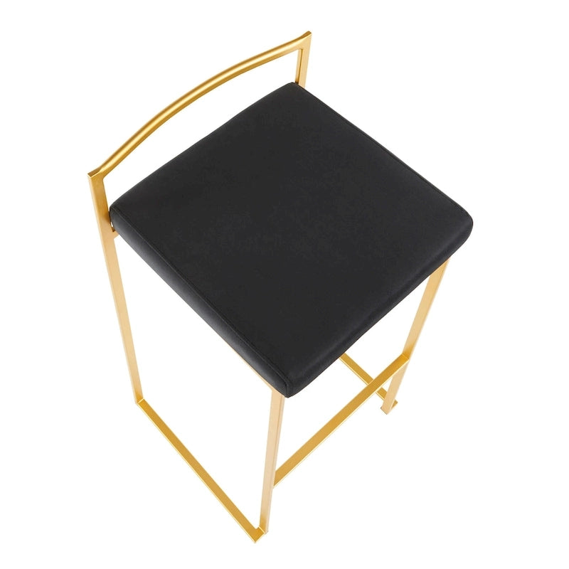 Silver Orchid Forrest Gold Stackable Bar Stools (Set of 2) 17