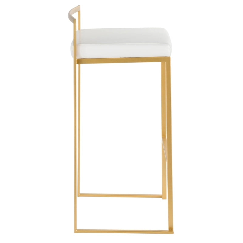 Silver Orchid Forrest Gold Stackable Bar Stools (Set of 2) 19