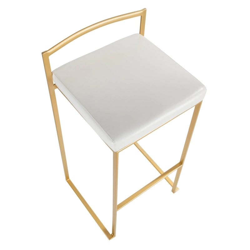Silver Orchid Forrest Gold Stackable Bar Stools (Set of 2) 21