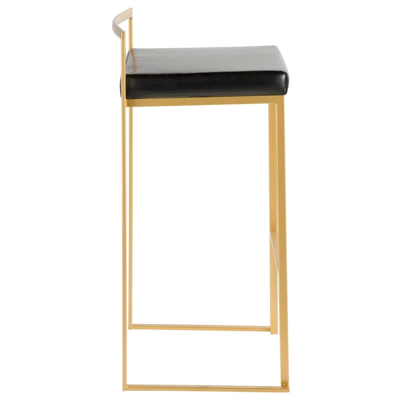 Silver Orchid Forrest Gold Stackable Bar Stools (Set of 2) 23