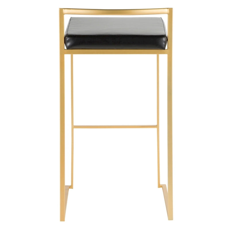 Silver Orchid Forrest Gold Stackable Bar Stools (Set of 2) 24