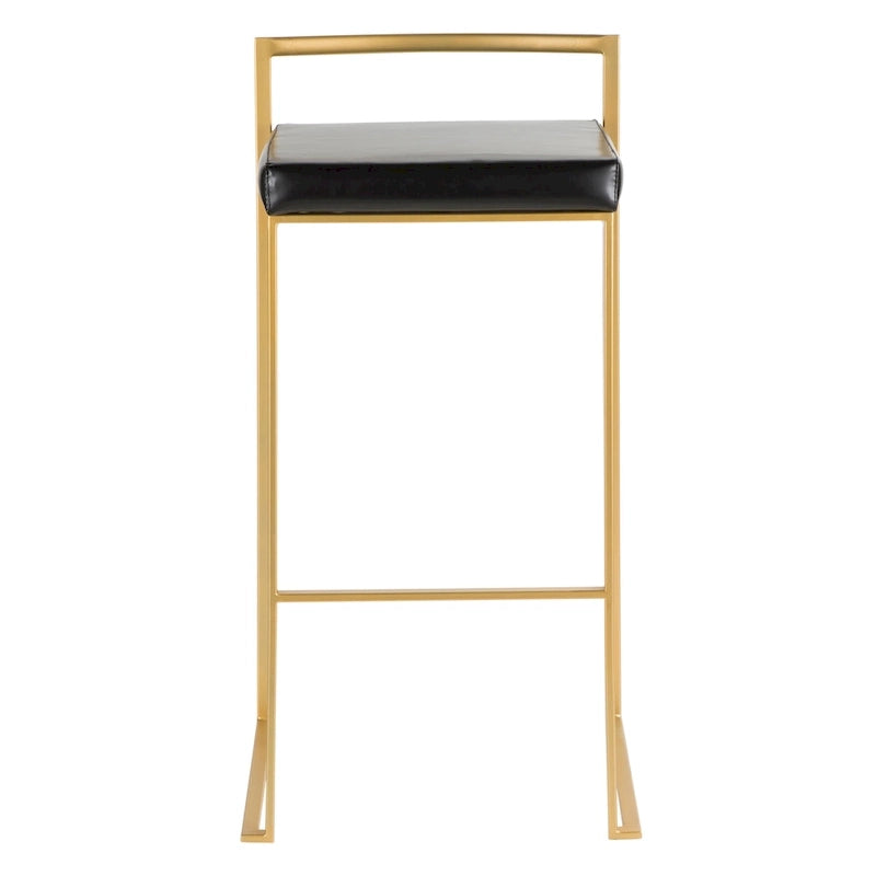 Silver Orchid Forrest Gold Stackable Bar Stools (Set of 2) 25
