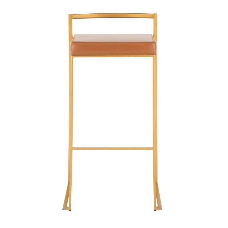 Silver Orchid Forrest Gold Stackable Bar Stools (Set of 2) 30