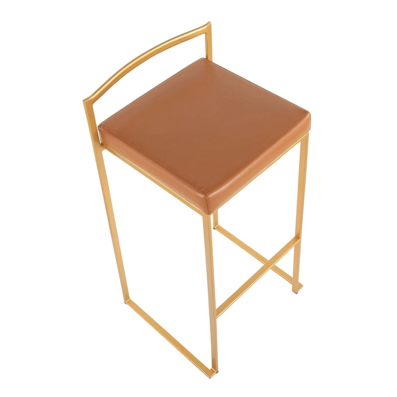 Silver Orchid Forrest Gold Stackable Bar Stools (Set of 2) 31