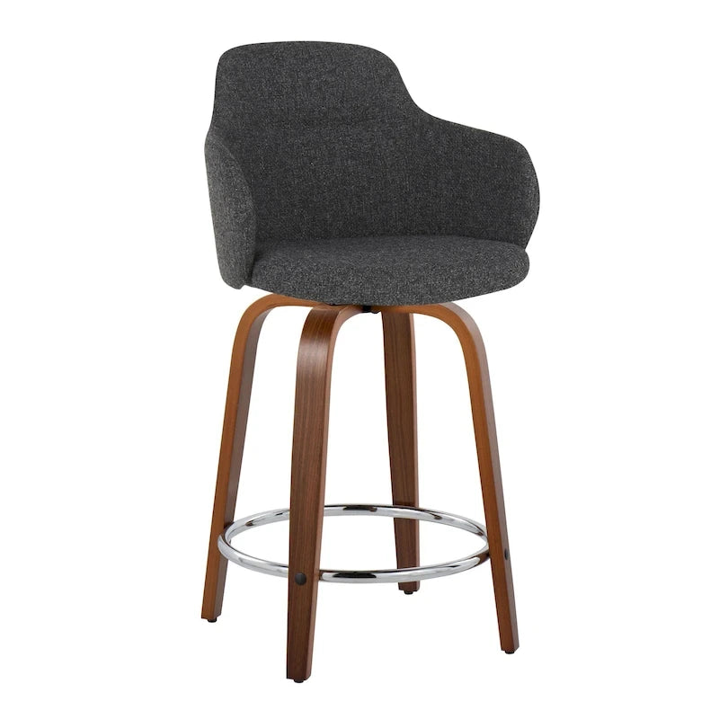 Carson Carrington Iglabo 24 Fixed-Height Counter Stool with Bent Wood Legs and Round Footrest (Set of 2) 33