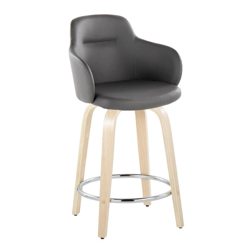 Carson Carrington Iglabo 24 Fixed-Height Counter Stool with Bent Wood Legs and Round Footrest (Set of 2) 37