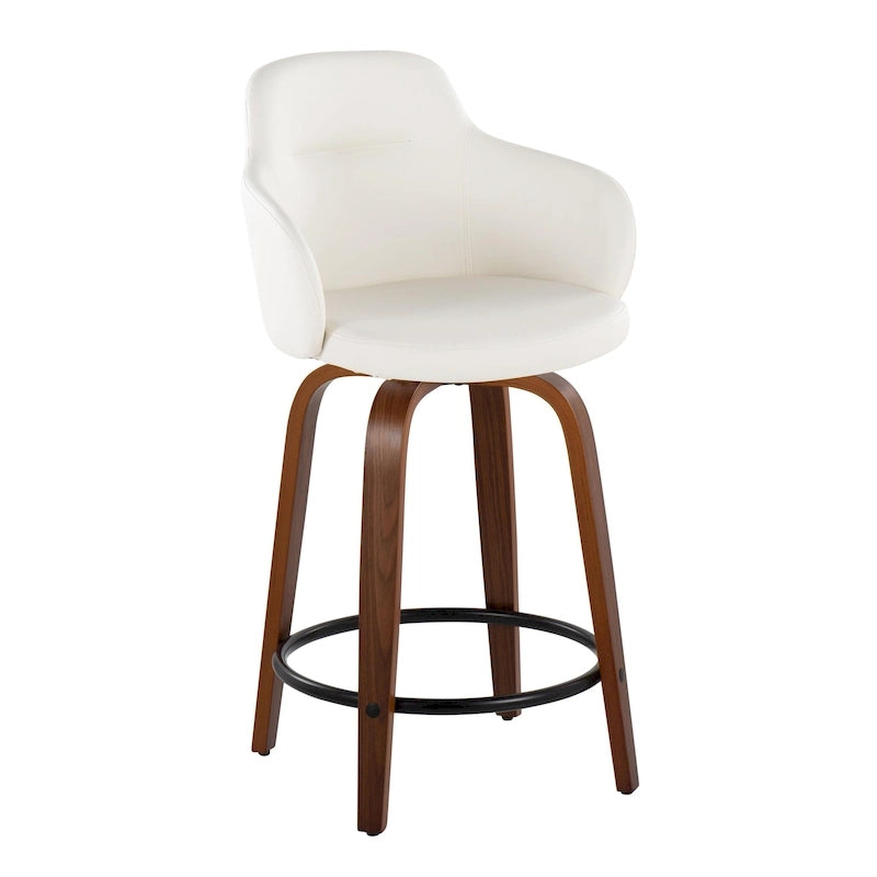 Carson Carrington Iglabo 24 Fixed-Height Counter Stool with Bent Wood Legs and Round Footrest (Set of 2) 38