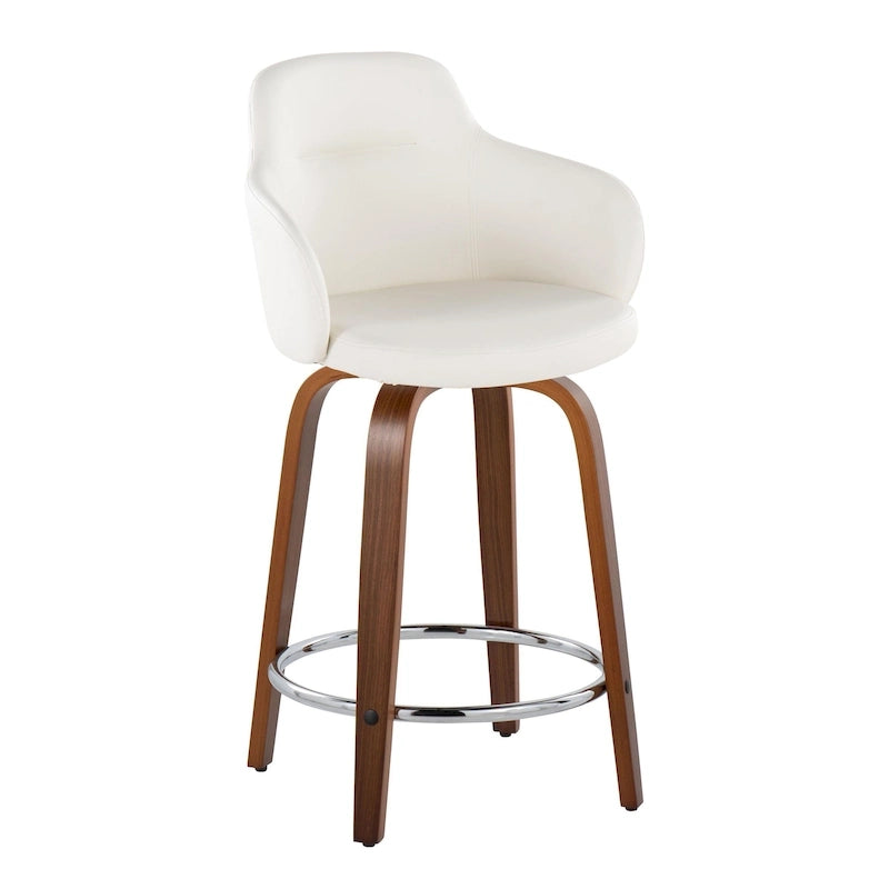 Carson Carrington Iglabo 24 Fixed-Height Counter Stool with Bent Wood Legs and Round Footrest (Set of 2) 39