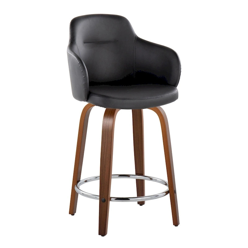 Carson Carrington Iglabo 24 Fixed-Height Counter Stool with Bent Wood Legs and Round Footrest (Set of 2) 43