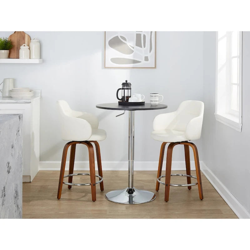 Carson Carrington Iglabo 24 Fixed-Height Counter Stool with Bent Wood Legs and Round Footrest (Set of 2) 21