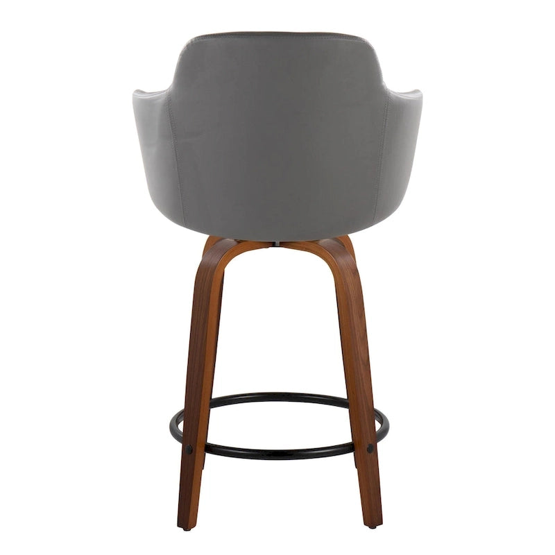 Carson Carrington Iglabo 24 Fixed-Height Counter Stool with Bent Wood Legs and Round Footrest (Set of 2) 27
