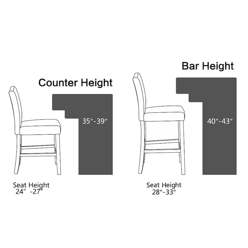 28 Inches Barstools Upholstered Bar Stools Pub Chairs Set of 2 4