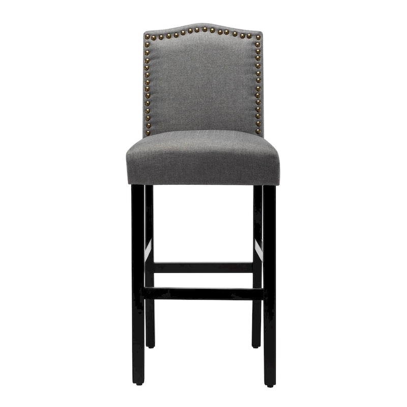 28 Inches Barstools Upholstered Bar Stools Pub Chairs Set of 2 7