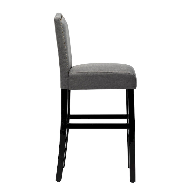 28 Inches Barstools Upholstered Bar Stools Pub Chairs Set of 2 9