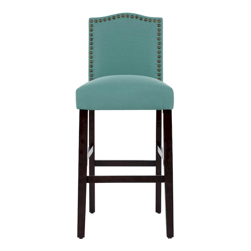 28 Inches Barstools Upholstered Bar Stools Pub Chairs Set of 2 16