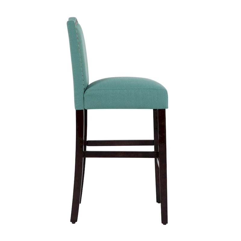 28 Inches Barstools Upholstered Bar Stools Pub Chairs Set of 2 17
