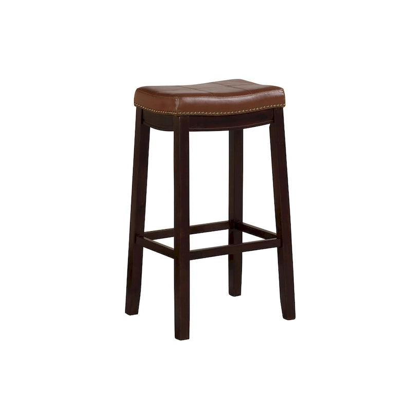 Linon Willamette Espresso and Cognac Counter Stool 3