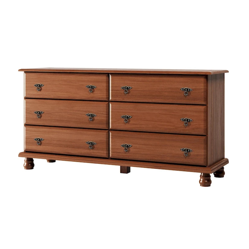 Palace Imports 100% Solid Wood Traditional Kyle 6-Drawer Dresser with Optional Mirror 8