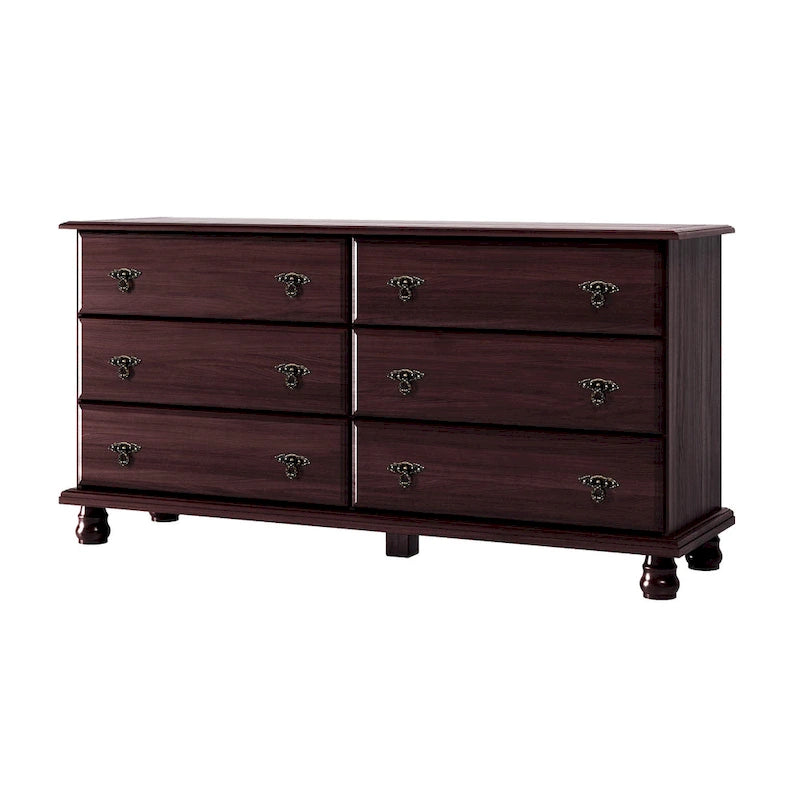 Palace Imports 100% Solid Wood Traditional Kyle 6-Drawer Dresser with Optional Mirror 3