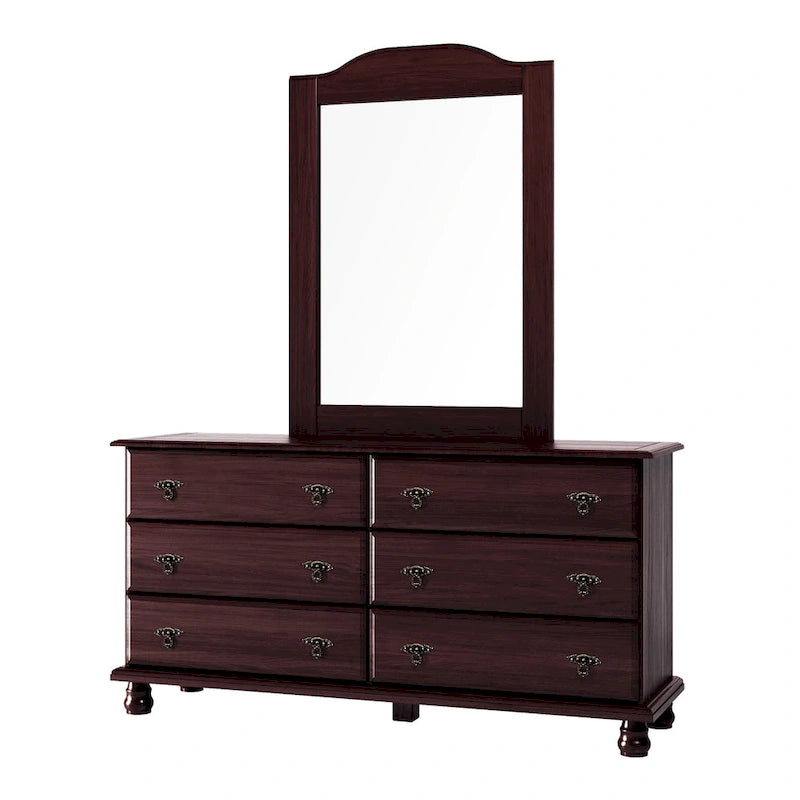 Palace Imports 100% Solid Wood Traditional Kyle 6-Drawer Dresser with Optional Mirror 4