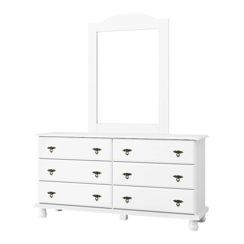 Palace Imports 100% Solid Wood Traditional Kyle 6-Drawer Dresser with Optional Mirror 6