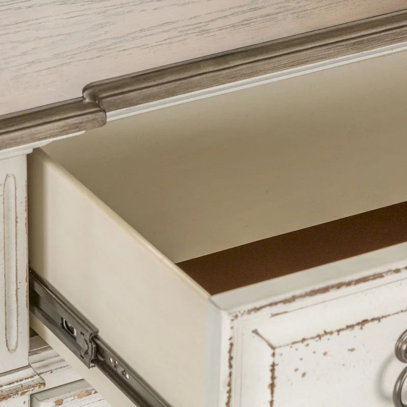 The Gray Barn Abbey Park Weathered Brown & Antique White 5 Drawer Chest 2