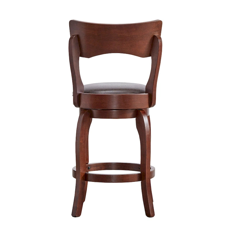 Lyla 24-inch Brown Counter Height Swivel Stool by iNSPIRE Q Classic 3