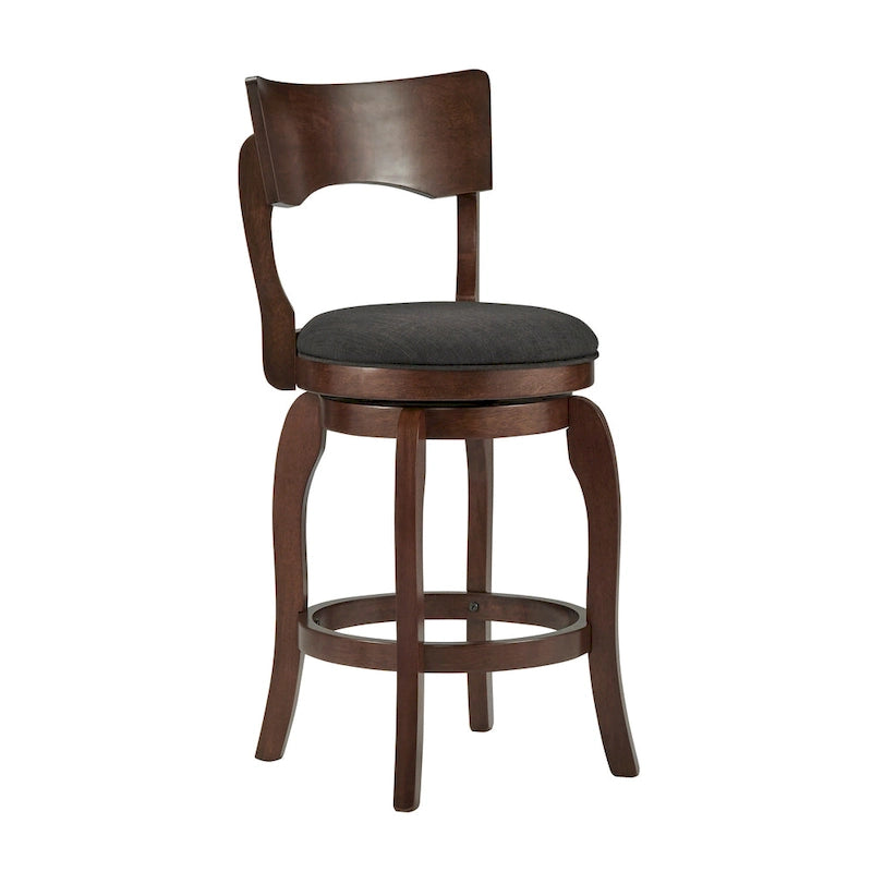 Lyla 24-inch Brown Counter Height Swivel Stool by iNSPIRE Q Classic 9