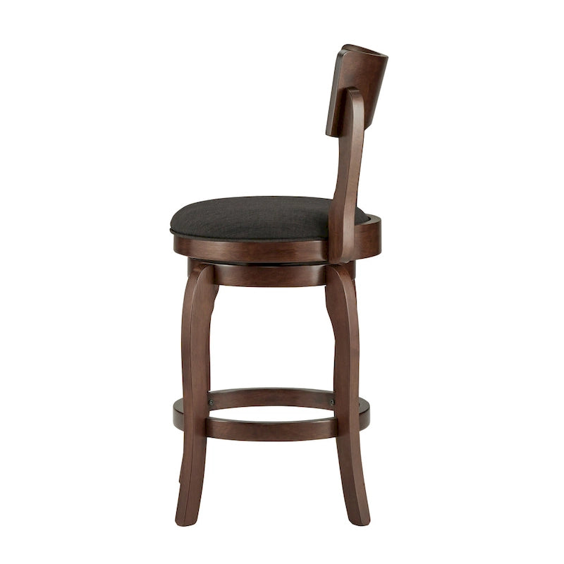 Lyla 24-inch Brown Counter Height Swivel Stool by iNSPIRE Q Classic 11
