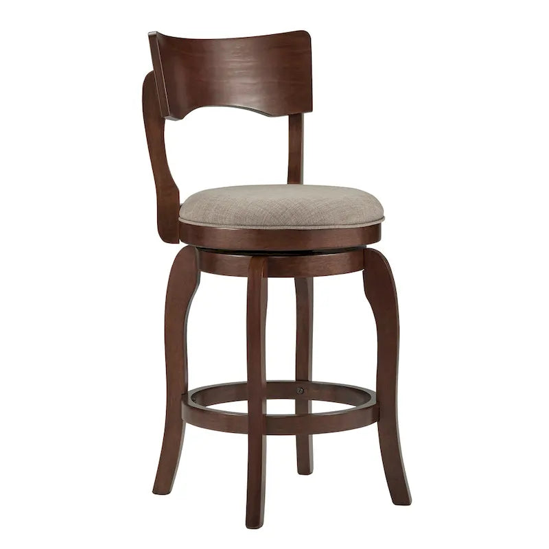 Lyla 24-inch Brown Counter Height Swivel Stool by iNSPIRE Q Classic 13