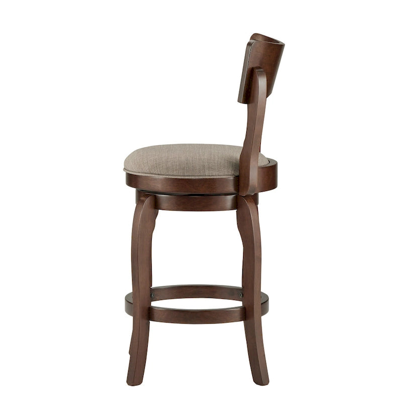 Lyla 24-inch Brown Counter Height Swivel Stool by iNSPIRE Q Classic 15