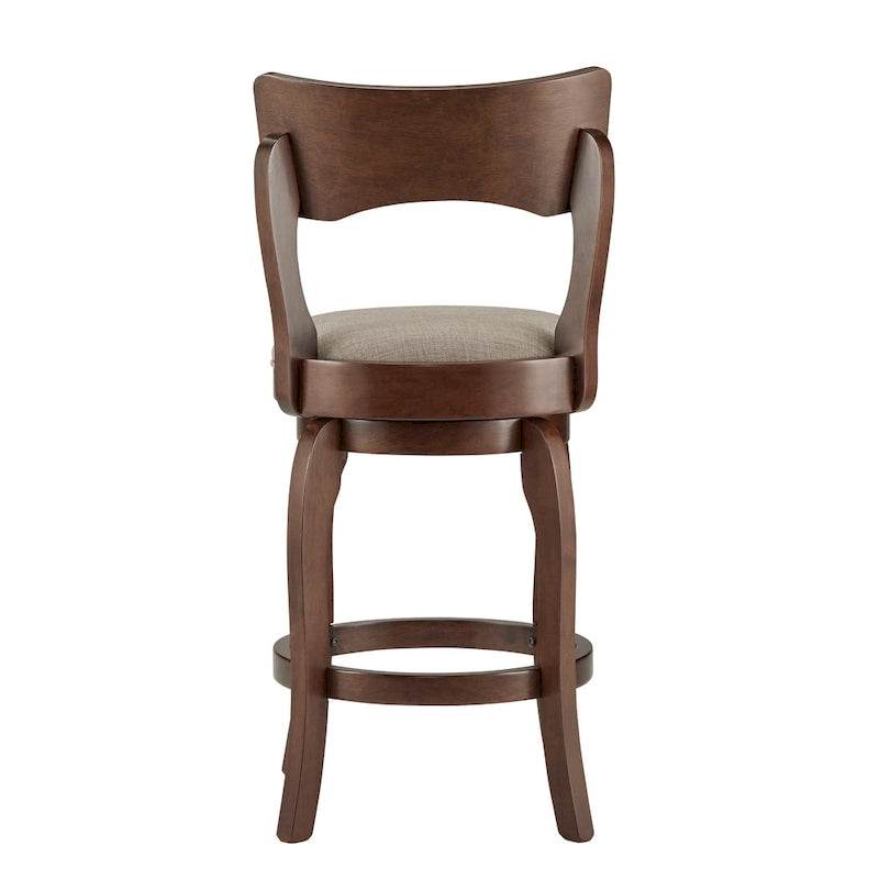 Lyla 24-inch Brown Counter Height Swivel Stool by iNSPIRE Q Classic 16