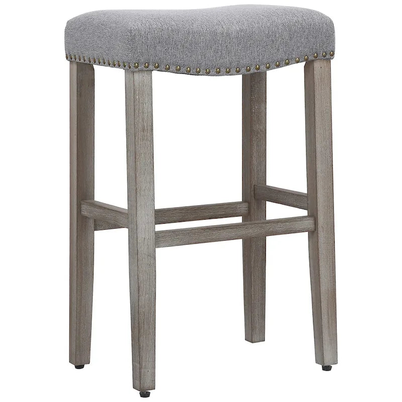 Jameson Upholstered Polyester Gray 29 Inch Bar Stool (Set Of 2) 3