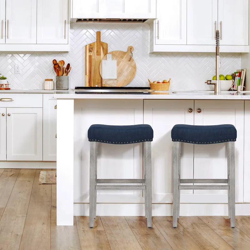 Jameson Upholstered Polyester Gray 29 Inch Bar Stool (Set Of 2) 5