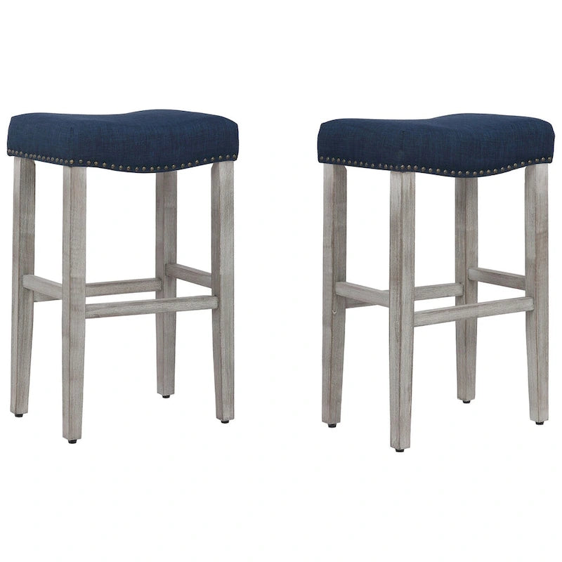 Jameson Upholstered Polyester Gray 29 Inch Bar Stool (Set Of 2) 6