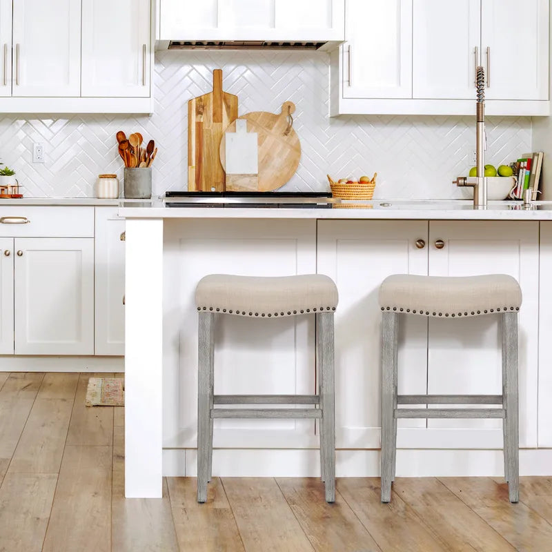 Jameson Upholstered Polyester Gray 29 Inch Bar Stool (Set Of 2) 8