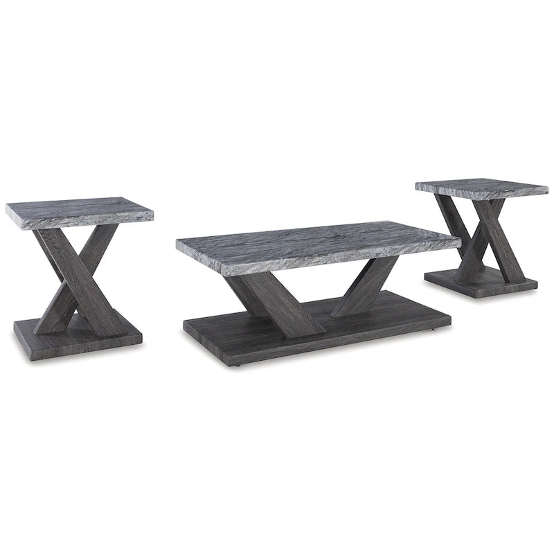 Signature Design by Ashley Bensonale Gray Table Set (Set of 3) - 48W x 24D x 18H 2