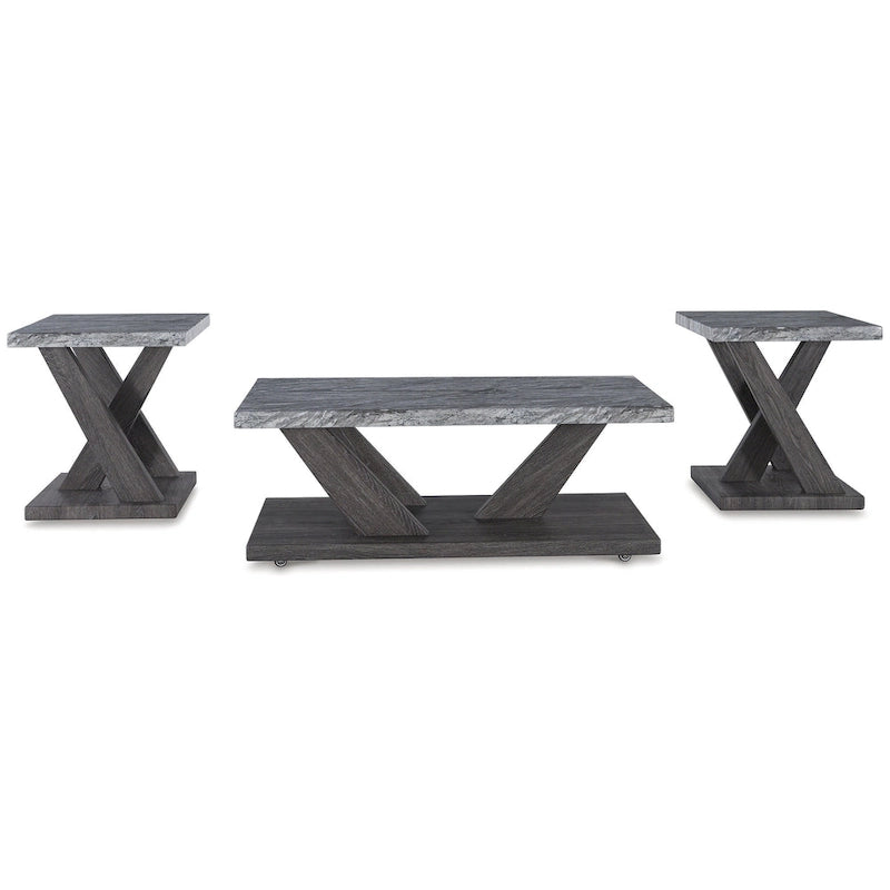 Signature Design by Ashley Bensonale Gray Table Set (Set of 3) - 48W x 24D x 18H 3