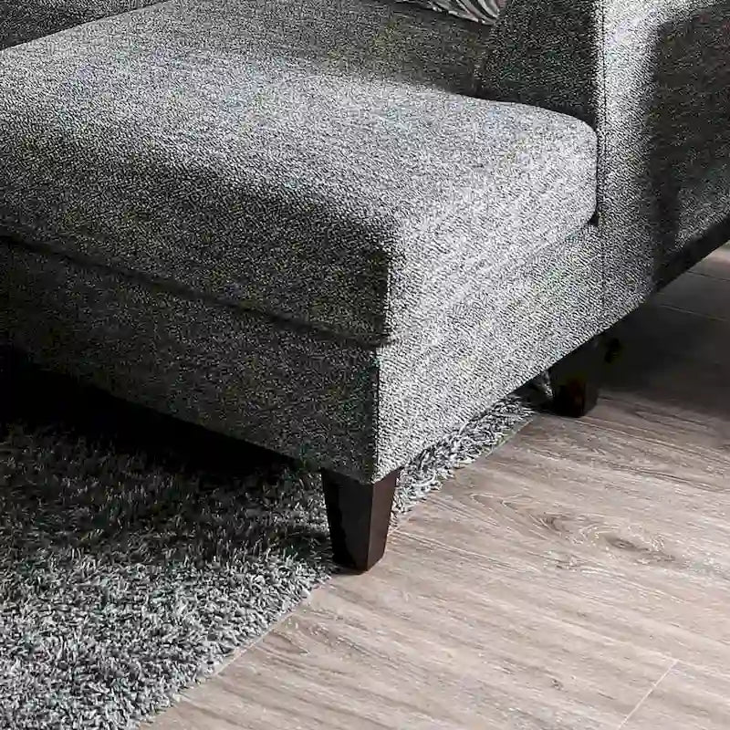 Lauf Modern Grey Fabric 4-piece Modular Sectional by Furniture of America 3