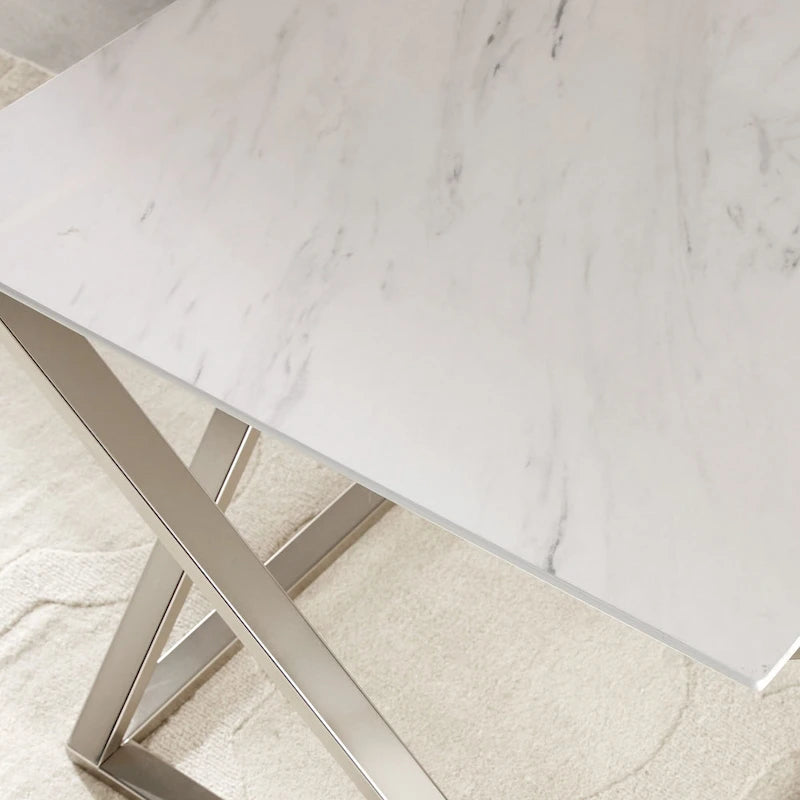 Steve Silver Zilina Faux Marble Top 3-Piece Occasional Set 4