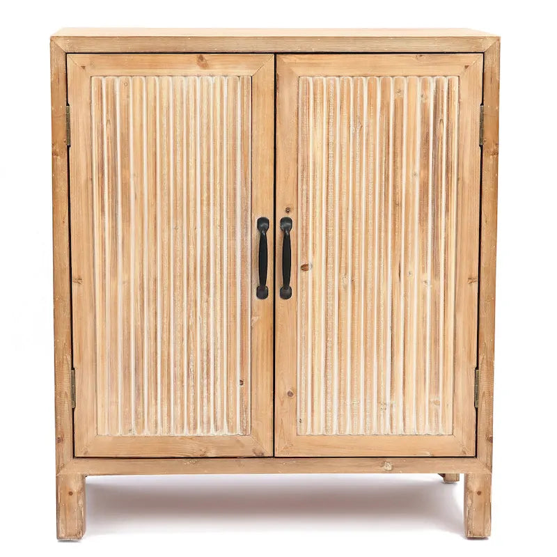 Farmhouse Panel 2-Door Cabinet with Storage, Accent and Storage Cabinet with Shelves for Living Room, Kitchen, Entryway 3