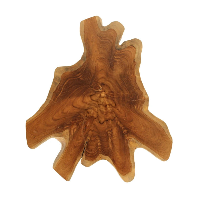Tavolo in legno di teak naturale con bordo vivo e gambe in ferro di East at Main 4
